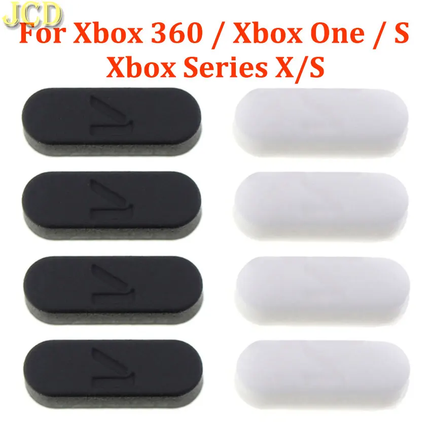 JCD 4 Piece Non Slip Plug Rubber Feet Pads Cushion For Xbox 360 One Series S X Game Controllers Foot Cover Mats