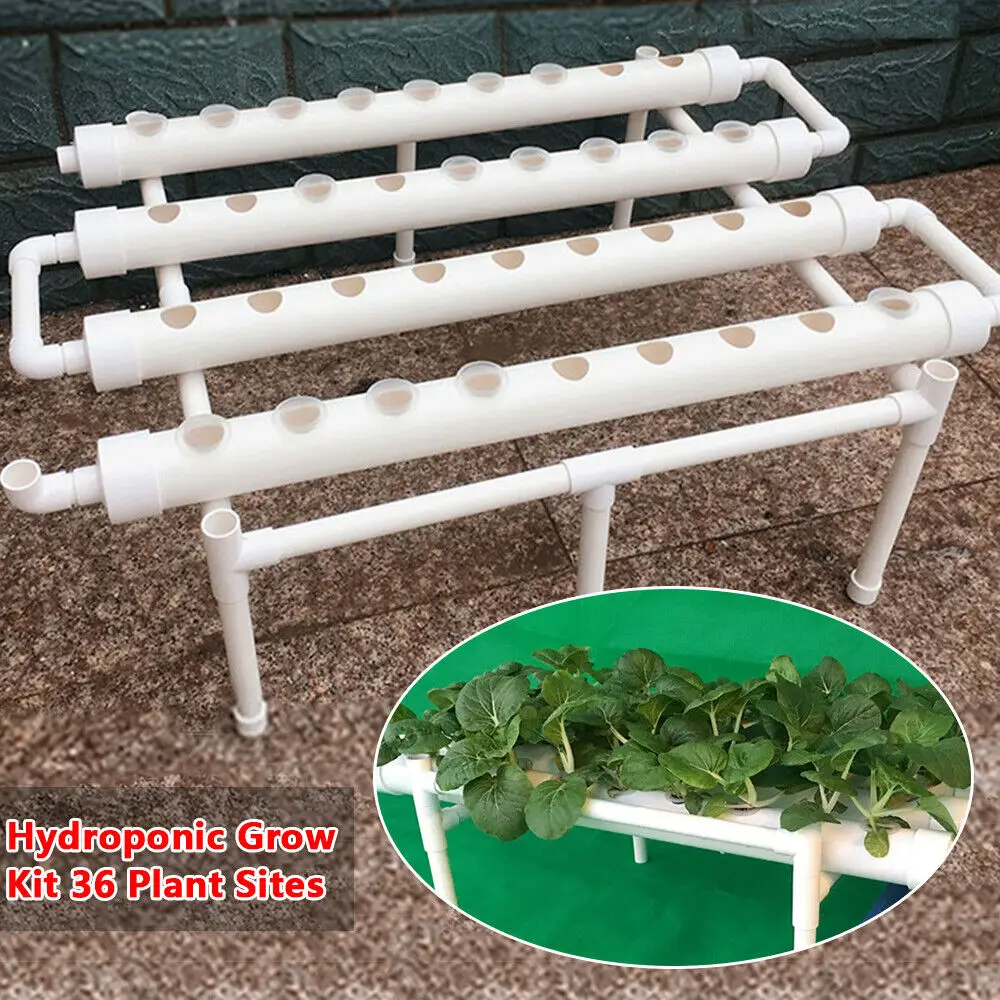 Hydroponic Grow Kit 36 Plant Sites Hydroponic System Grow Set Plant Vegetable Soilless Cultivation Bracket Tool Saving Water