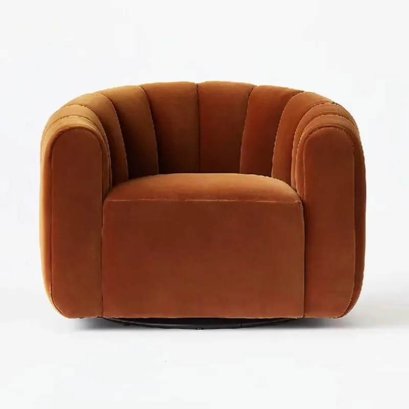 Rotating single chair modern minimalist style suitable for small space living room bedroom