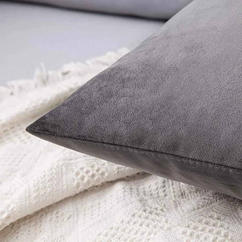 Weicher Samt-Kissenbezug, lila Kissenbezug, Schlafzimmer, Sofa, Dekoration, Kissenbezug, 30 x 50 cm/45 x 45 cm, Weihnachtsgeschenk-Kissenbezug – Detail 9