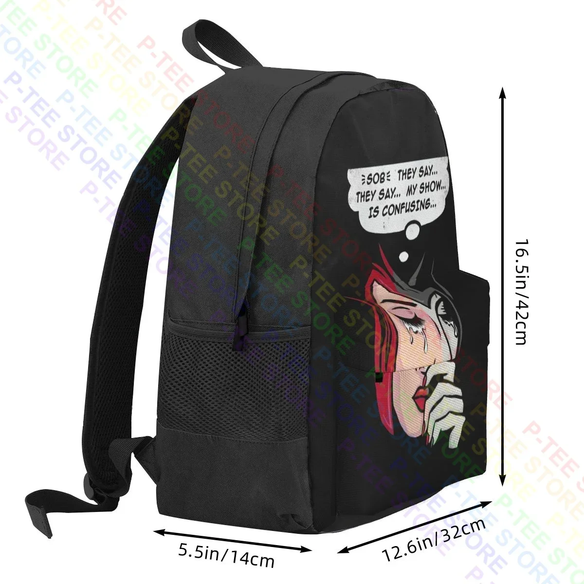 Mochila de gran capacidad con estampado artístico personalizado, bolso de viaje, dice que Mi espectáculo es complicado, Wanda Maximoff, novedad