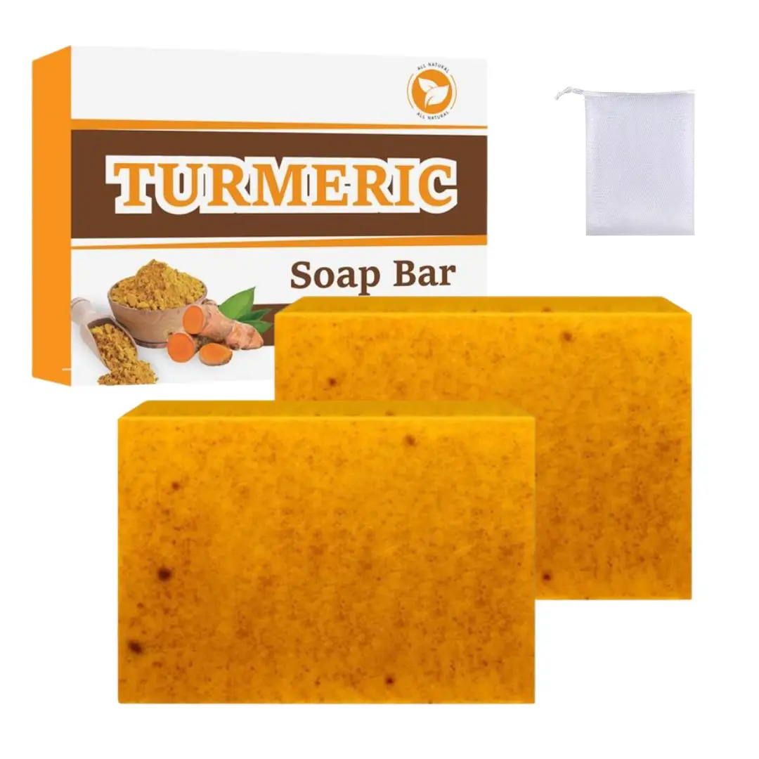 

Hand Made Turmeric Soap Lemon Acids Moisturizing, Deep Cleansing Turmeric Soap Bar For Face & Body Cleanser Beauty Skin Care