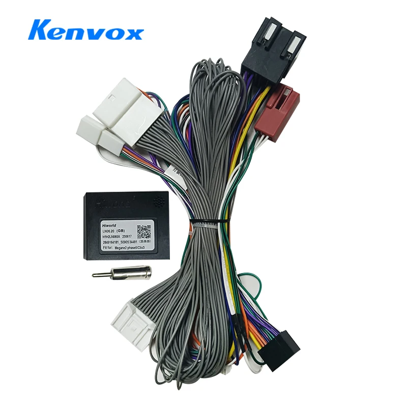 For Renault Megane 2 2004-2007 Android 2Din Car GPS Radio 16 PIN Stereo Power Wiring Harness Cable Adapter Canbus Decoder