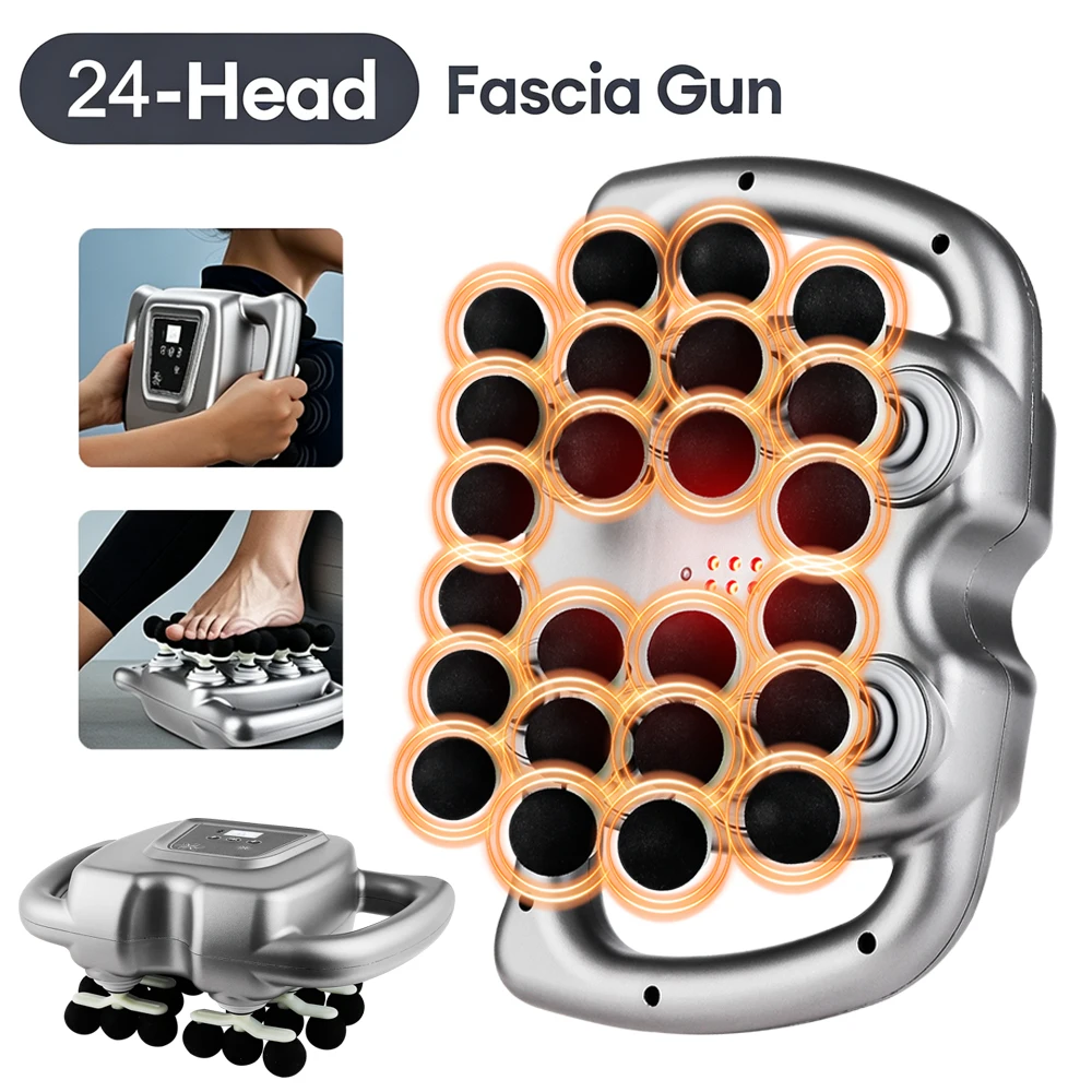 24-Heads Fascia Gun High-Frequency Vibration Massager