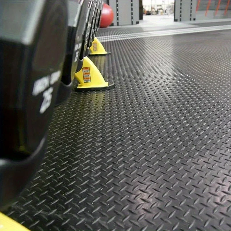 Heavy Duty Interlocking Click Connection PVC Oxford Cloth Floor Mat Roll Is Suitable for Garage, Gym, Warehouse Floors, Durable
