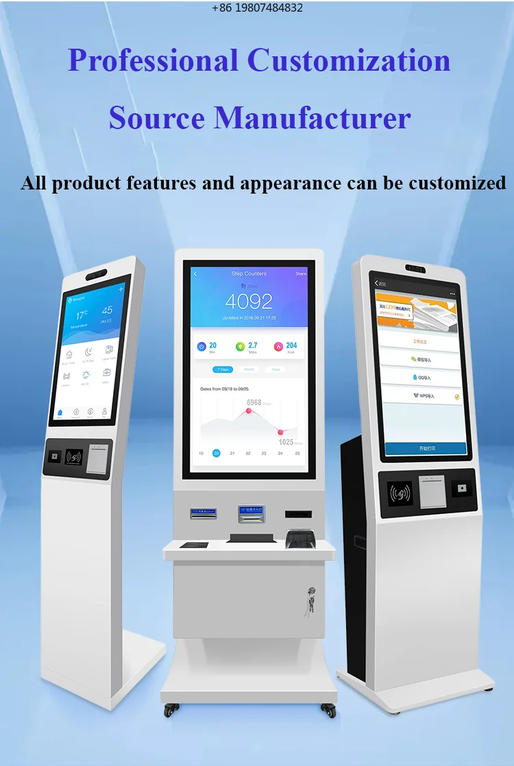 

21.5 23.8 24 27 Inches Android Kiosk for Aliexpress, Touch Cashless Self Serve Order Bill Payment Machine
