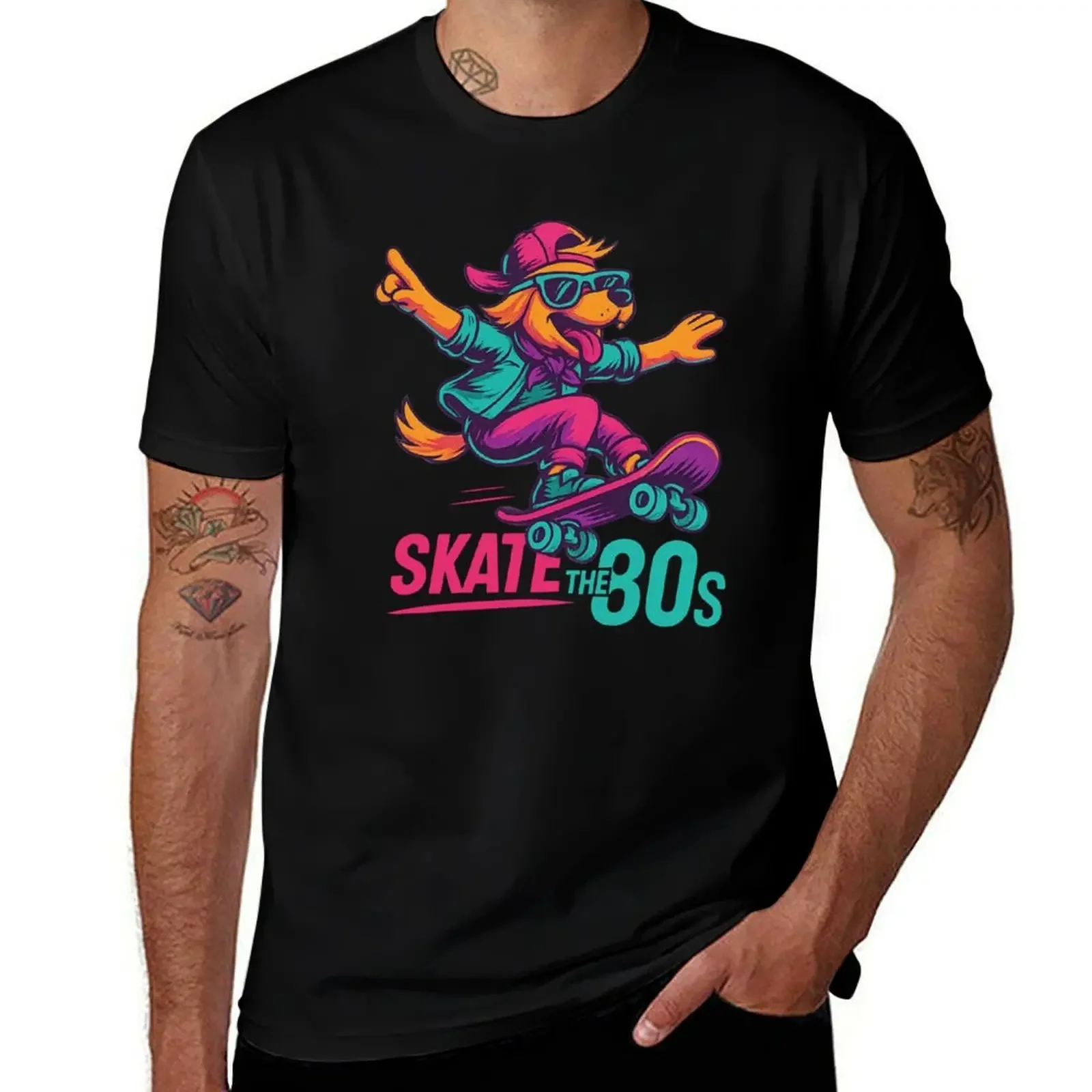 

Radical Pup: Skate the 80s T-Shirt T-shirts man funny costumes clothes black t shirts for men