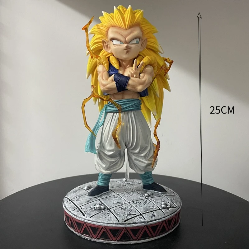 Dragon Ball Z Anime Figure Gotenks Ssj3 PVC Statue Super Saiyan 3 Gotenks Action Figure Desk Ornament Collectible Model Toy Gift