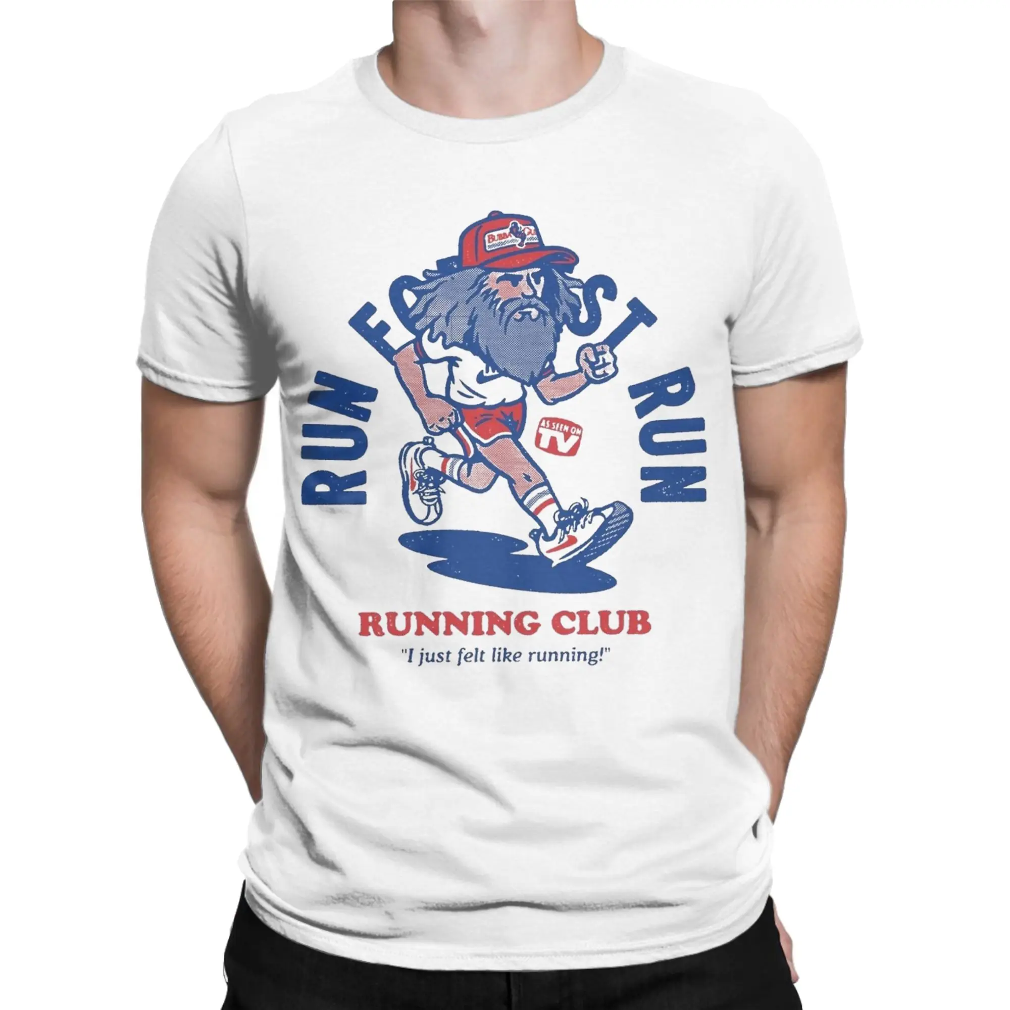 Forrest gump Running T Shirts Men Cotton Novelty T-Shirt Crew Neck  Tees Short Sleeve Clothes Gift Idea
