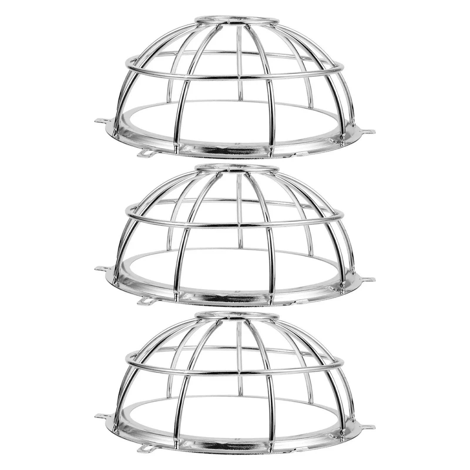 3個入り、壁埋め込み式消火スプリンクラーヘッド用金属製保護カバー。オフィスや家庭用のスプリンクラーヘッドの安全を確保します。
