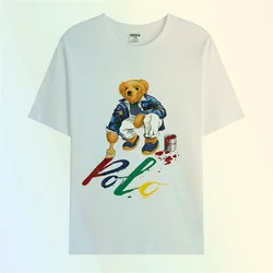 2024 Amazing Tees Male Ralph Bear T Shirt Casual Oversized Essential Lauren Brand T-shirt Men Black T-shirts Graphic Streetwear