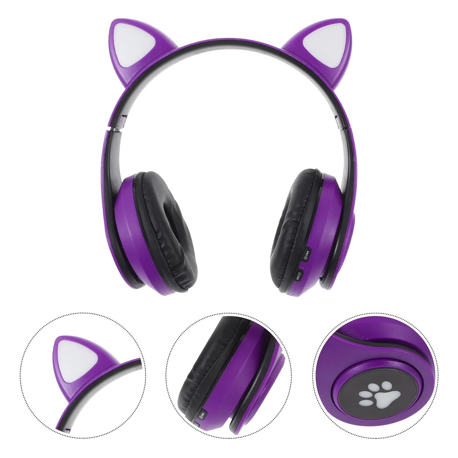 

Cat Ear Wireless Headset Cute Gaming Headphones Stereo Headset for Travel Sports Teen Girls Wireless Headphone