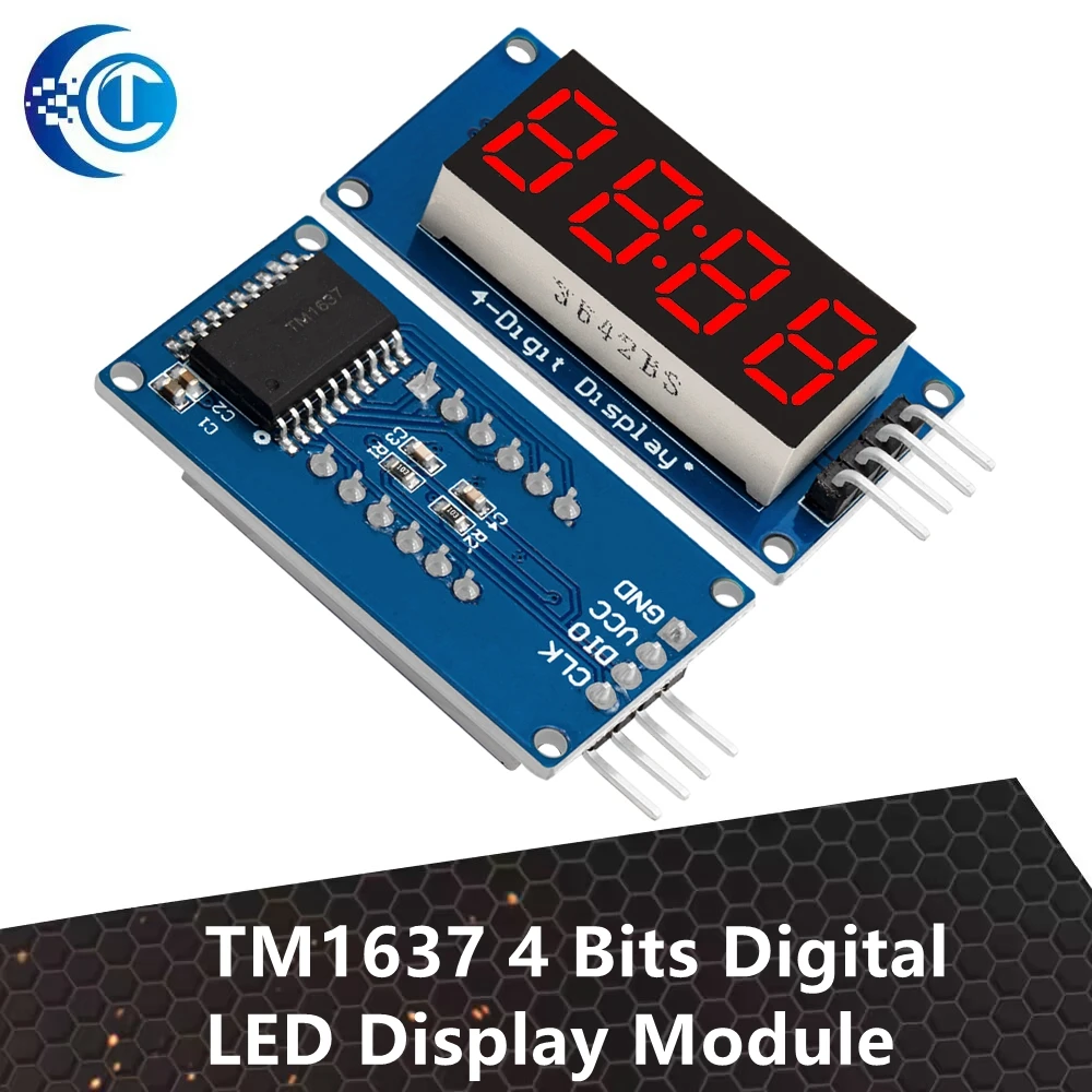 TM1637 4-Bits Digital LED Display Module for Arduino: 0.36 - Inch 7 - Segment RED Anode Tube with Four Serial Driver Board Pack