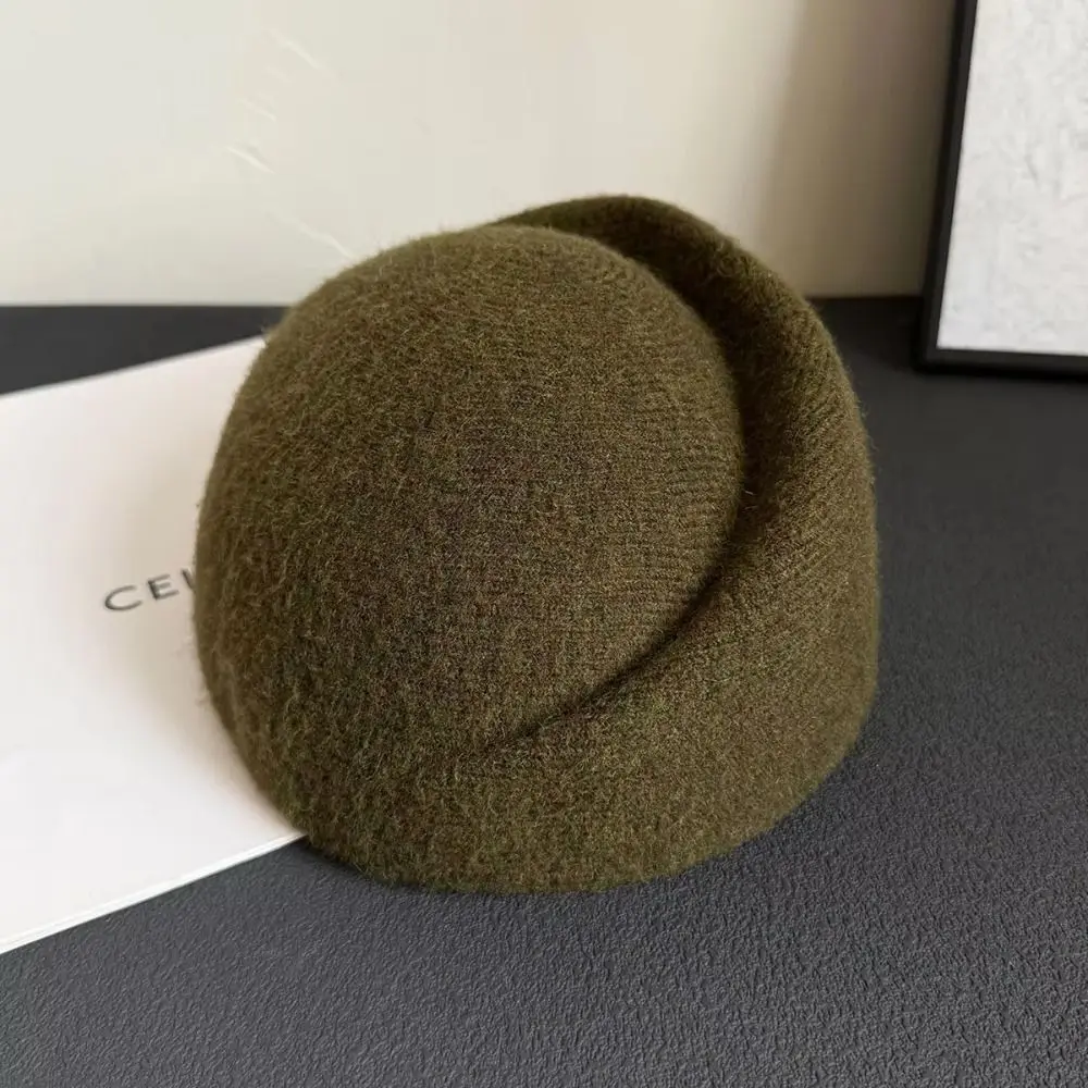 Uniform Stewardess Hat French Style Pillbox Hat Fedoras Teardrop Fedora Hat Solid Color Air Hostess Beret Hat Live Show
