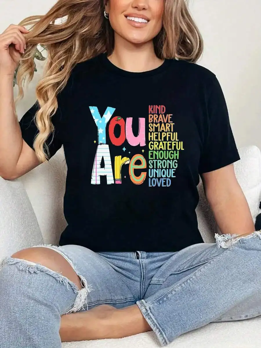 2026 New Summer Tops You Are Very Friendly T -Shirt Return To School T -Shirt Kindergarten Teachers Graphic Tees Women Funny Tee