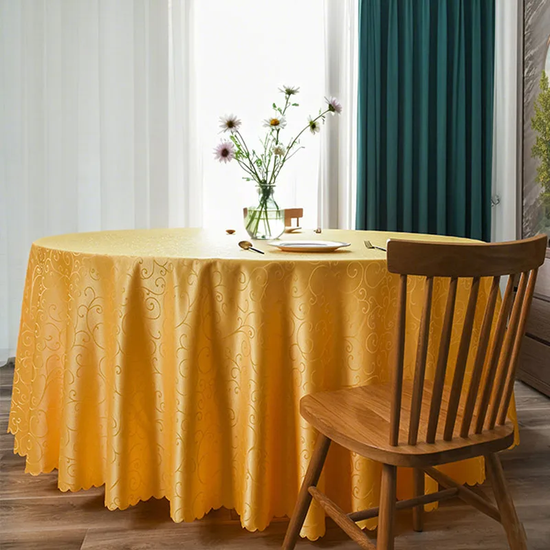 Crocheted Solid Color Round Table Cloth Nordic Hotel Restaurant Wedding Party Table Cover High Quality Dust Protection Slipcover