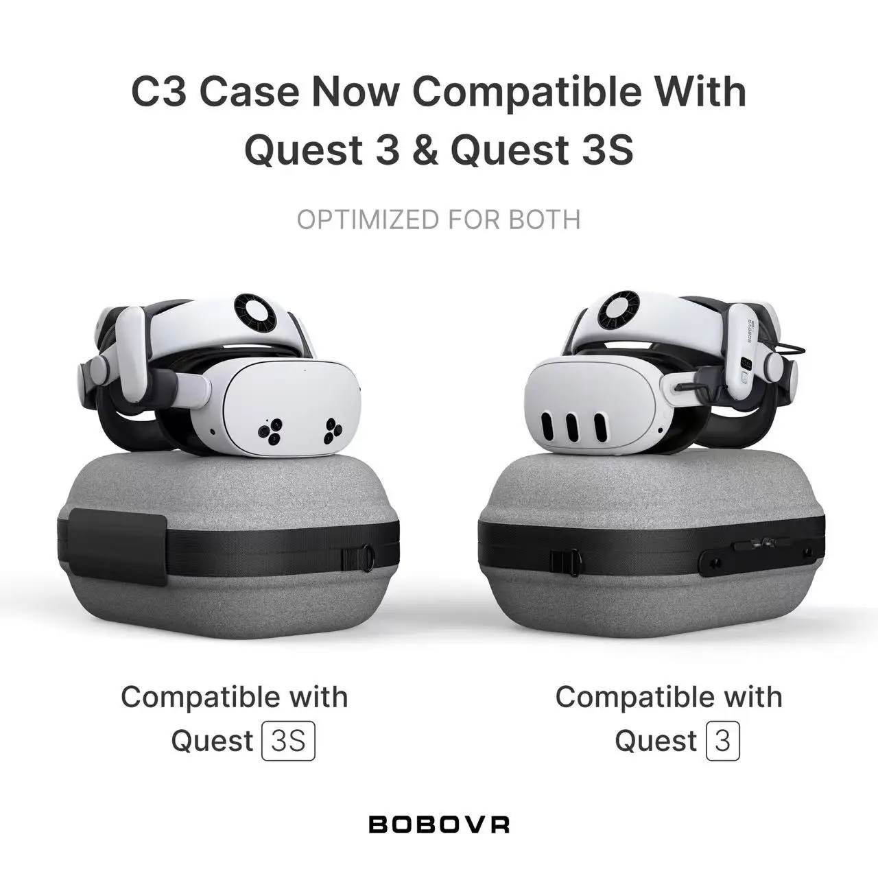 Чехол BOBOVR C3 для Quest3/Quest 3S S3 Pro, коробка для хранения с ремешком, три универсальных режима, настольная подставка для аккуратного рабочего пространства