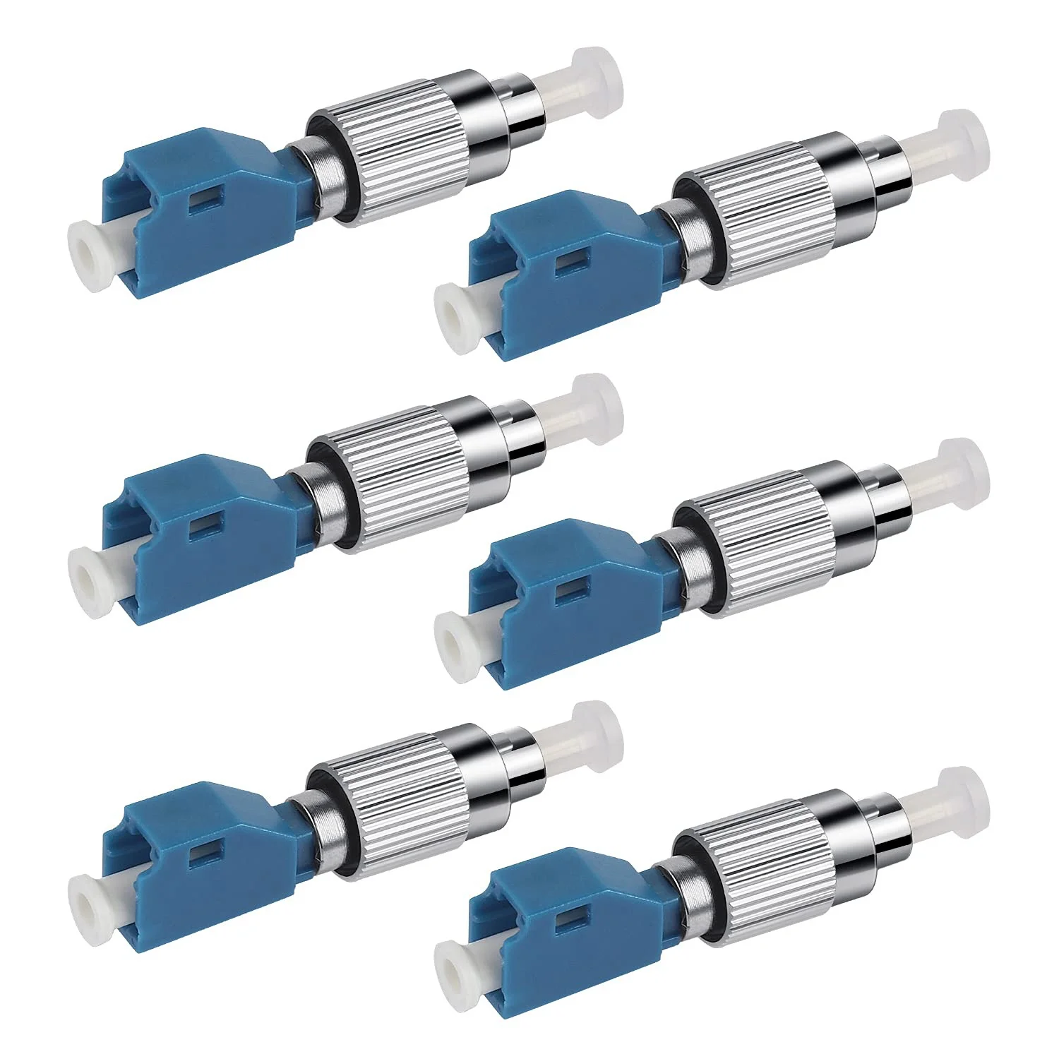 Adaptador Localizador Visual de fallos, Conector de fibra óptica, modo único 9/125Um FC macho a adaptador hembra LC, 6 piezas