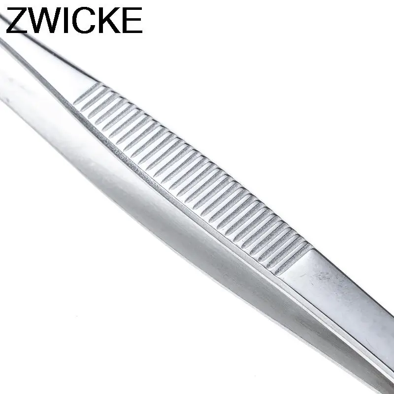 12.5cm-30cm Straight Head Elbow Thicken Medical ToolsStainless Steel 430/340 Anti-iodine Medical Tweezers Long Straight Forceps