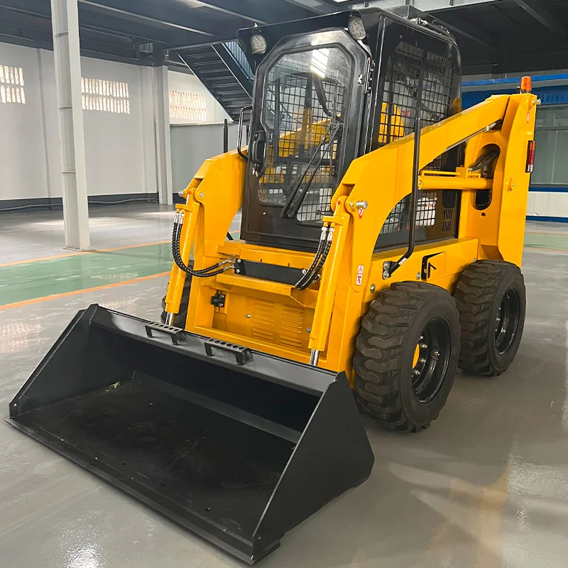 

Skid Steer Loader Mini Electric Wheel Loader 4 In 1 Multi Purpose Bucket Pallet Fork For Urban Gardening Landscaping