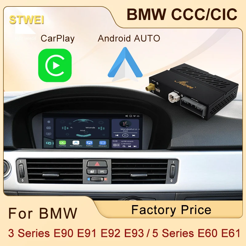 Wireless CarPlay Module For BMW 3Series E90 E91 E92 E93 5Series E60 E61 CCC 2005-2008 CIC 2009-2012 Car Play Android Auto