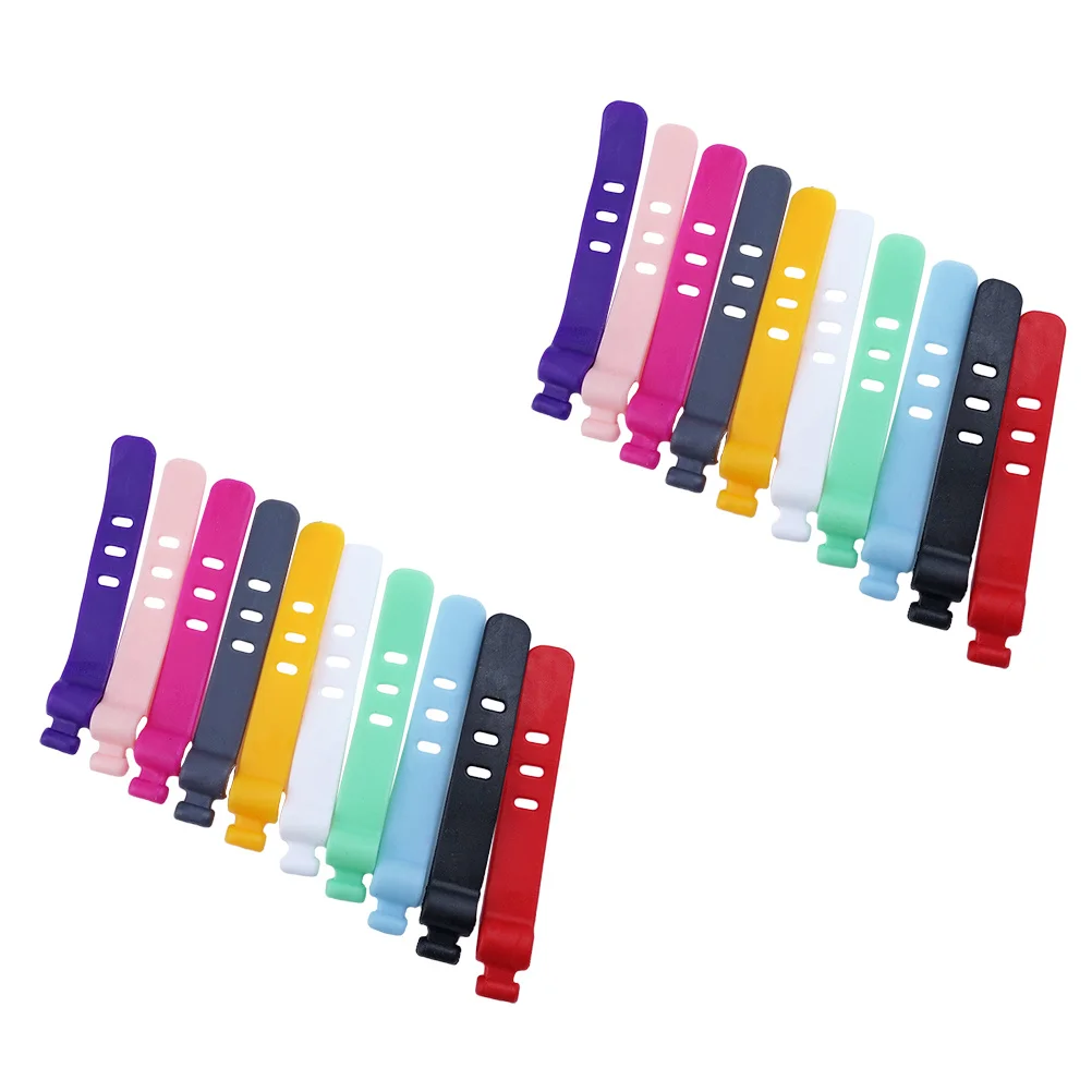 

50Pcs Adjustable Cable Organizers Silicone Cord Holders Desktop Wire Management Fastening Ties Cable Straps Desktop Cord Ties