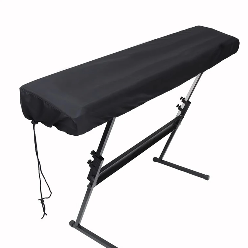 Capa Protetora para Teclado de Piano Elétrico Digital para 61 e 88 Teclas com Cordão de Fechamento em Tecido Oxford 210D Revestido de Prata