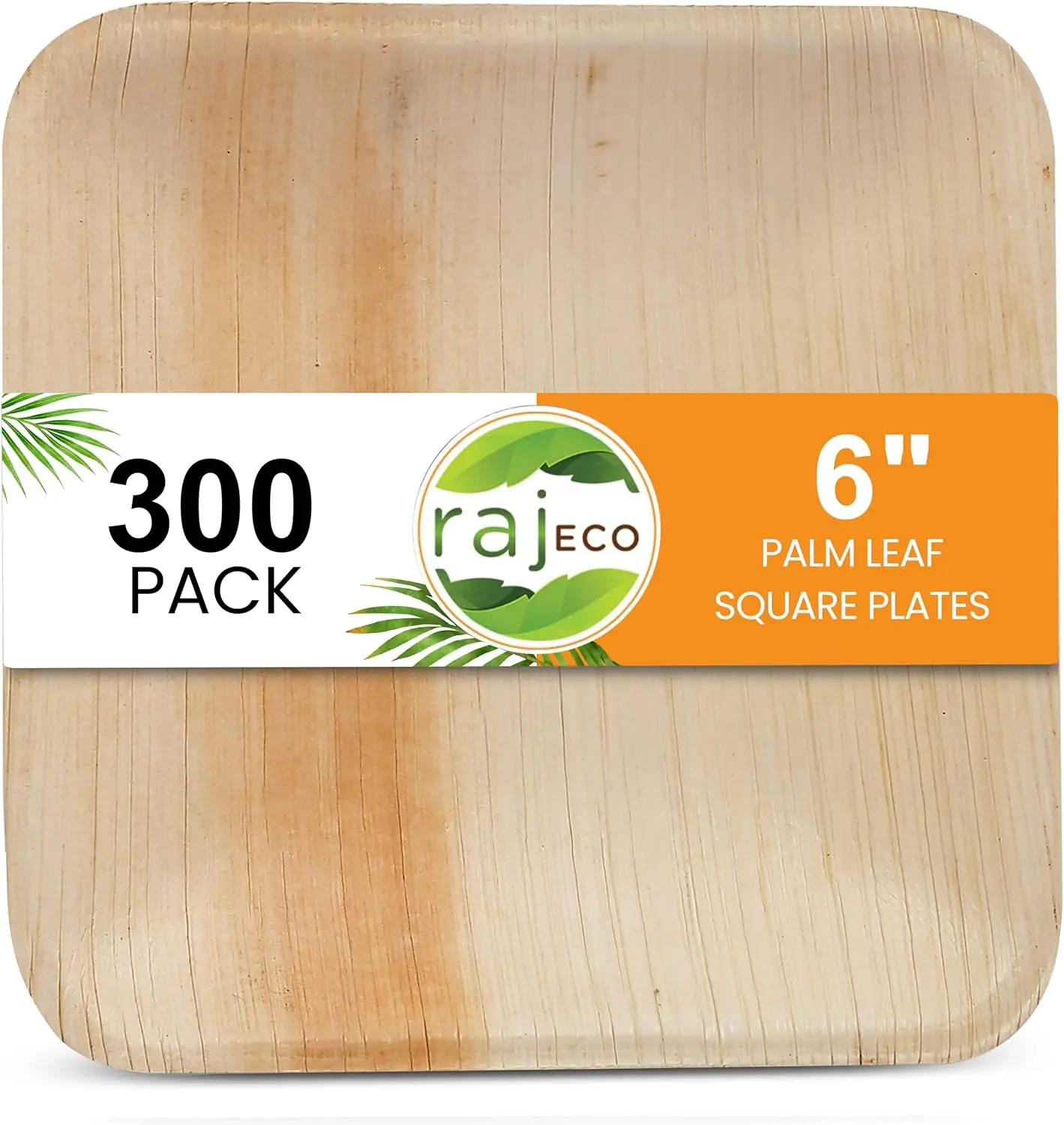 Raj Palm Leaf Plates Plates Like Bamboo Plates Disposable, Decorative Compostable Tableware For Wedding, Lunch, Dinner,