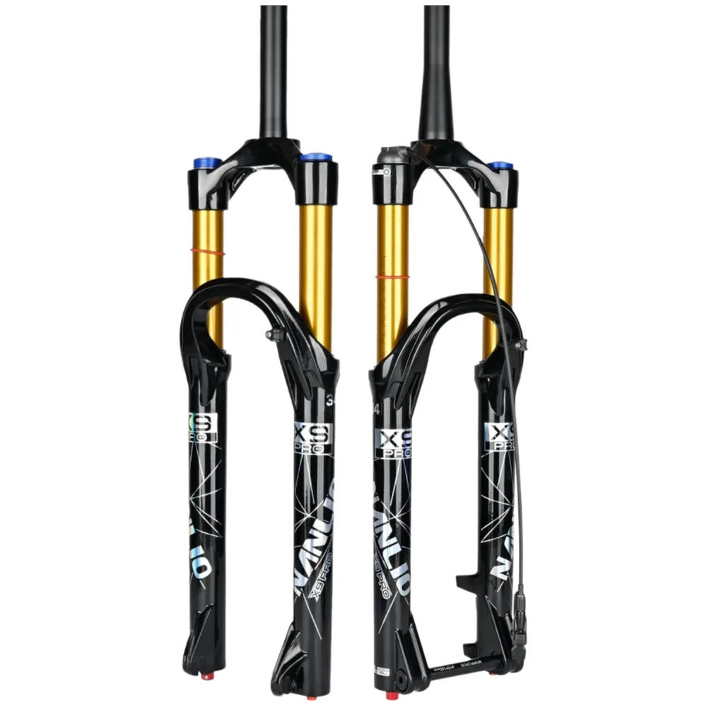 AliExpress NANLIO Nanlio X9 Pro MTB Suspension Fork 26 27.5 29 Inch Air Front Fork 34mm Stanchion 140mm 160mm Travel Thru Axle QR Damping Rebound