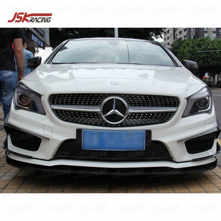 REVOZ STYLE CARBON FIBER FRONT BUMPER LIP for 2013-2015 MERCEDES BENZ CLA-CLASS W117 AMG CLA250 CLA45