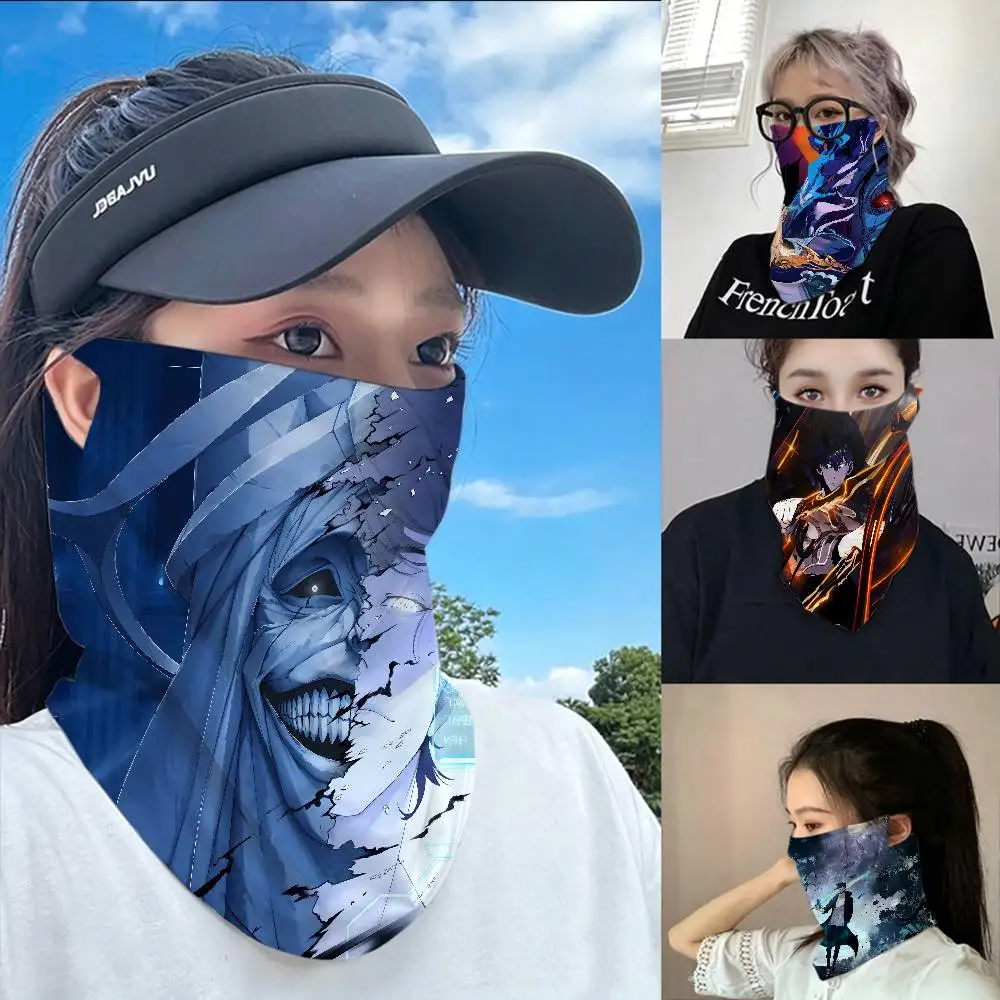 S-Solo-Leveling Dark-Power-Fantasy Thermal Winter Neck Gaiter Windproof Face Cover for Skiing Snowboarding Motorcycle Riding