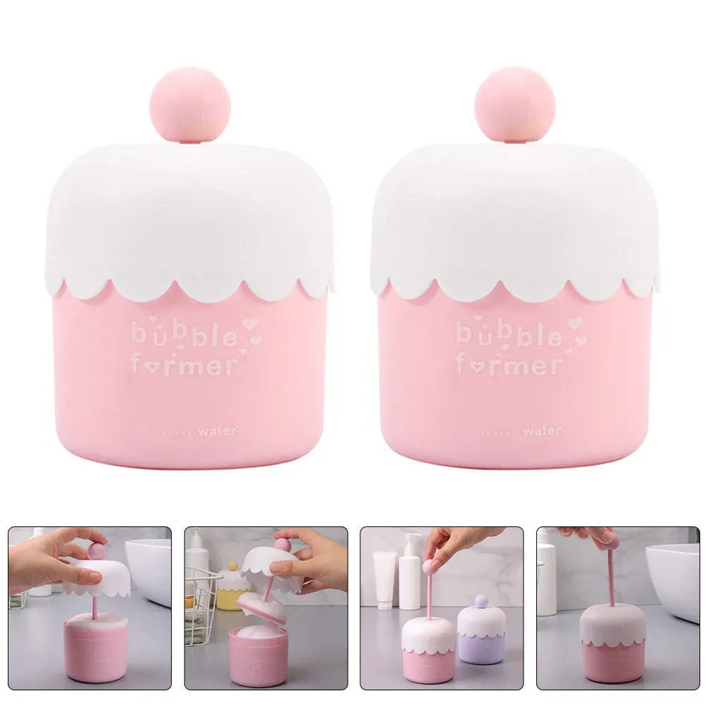 

2Pcs Cleansing Foams Maker Cup Portable Bubbling Tool for Facial Cleaning Reusable Foam Bottle Travel Friendly Simple Soap