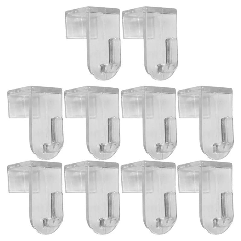 10pcs Simple Transparent Multifunctional Curtains Door Hooks Flower Garlands Clips Festival Atmosphere Lighting Ring Decorative