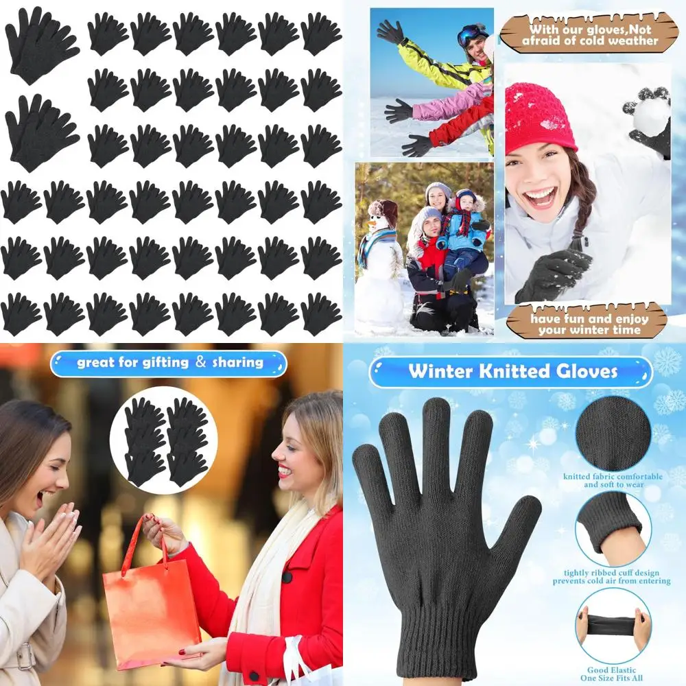 

Bulk Knitted Winter Gloves, 150 Pairs, Warm and Cozy for Men and Women, Ideal Christmas Gift, Suitable for Homeless Assistance