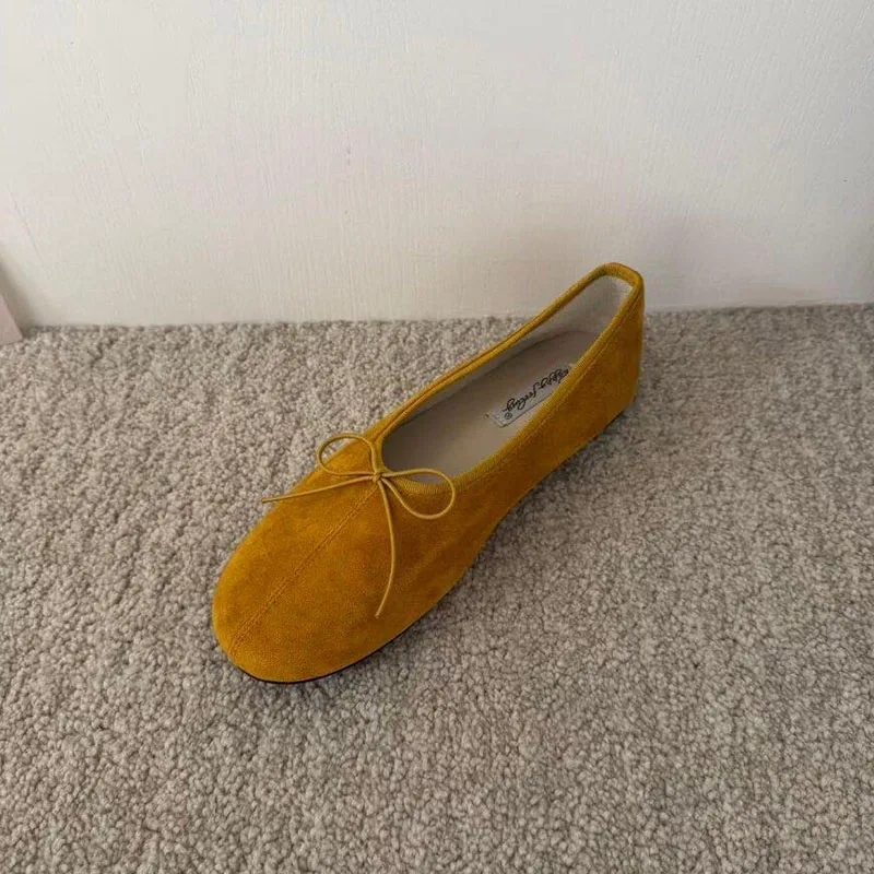 Neue Herbst-Frühlings-Damenschuhe, flache Ballerinas, weiche runde Zehenpartie, modische flache Slipper für Damen. – Detail 9