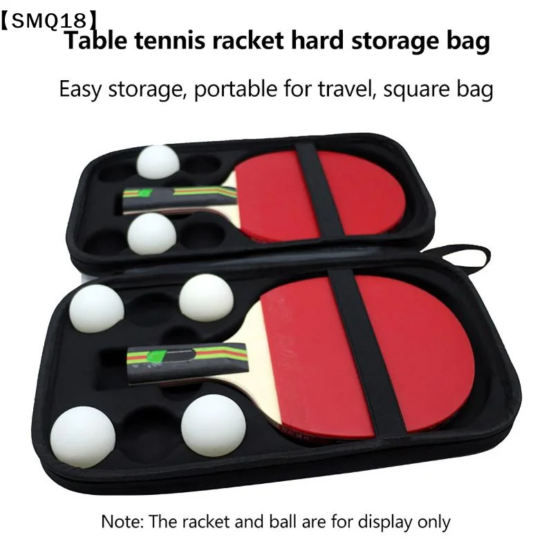 Table Tennis Racket Bag Portable Hard Shell Shockproof Anti-Fall And Wear-Resistant EVA Storage Bag Sports Table Tennis Bag【SMQ】