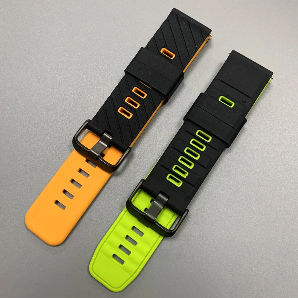22 مللي متر سيليكون حزام لساعة هواوي GT6 GT 6 5 4 Pro/AMAZFIT BIP 6 5/Garmin Forerunner 570 Venu 4 الفرقة استبدال سوار رياضي