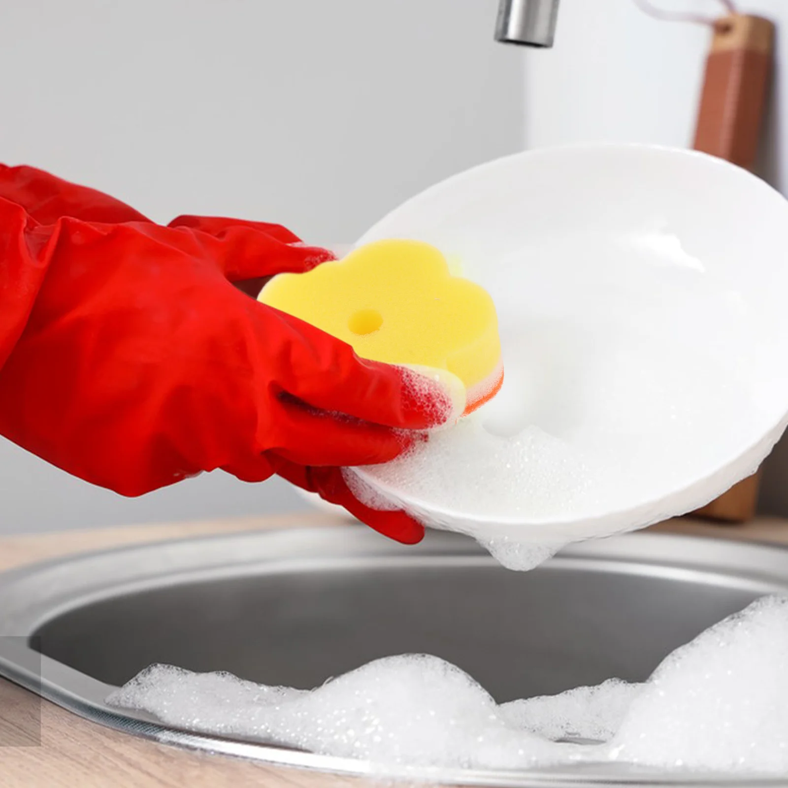 

10 pcs Cleaning Cloth For Kitchen Fast Drying Scouring Pad Scrubber Dishwashing Sponge Non Scratch Absorbent Mildew Resistant