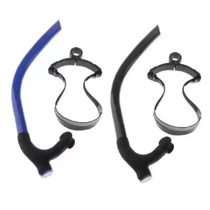 Silicone Swimming Front Breathing Tube Diving Training Adults Snorkel Diving Tube Swimming Scuba Diving Equipment,Black