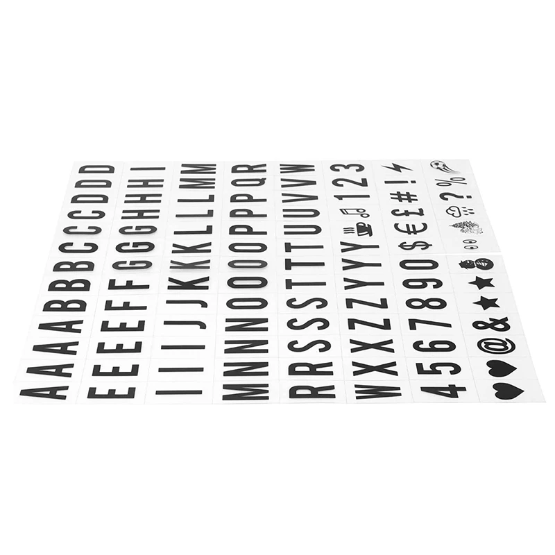 104pcs Cinematic Lightbox Replacement Letters & Numbers Signs black for A4