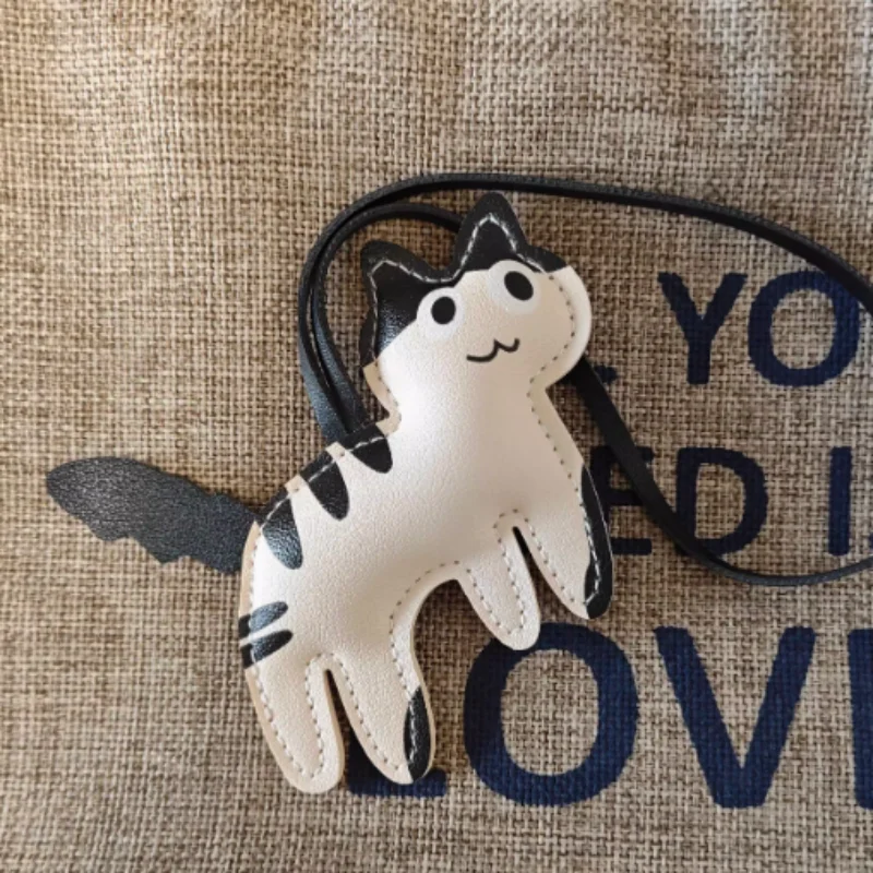 

Bag Pendant Car Keychain Pendant Gift Backpack Pendant Bag Accessory Cute 3D Cat Shape PU Simple Fashion INS Bag Keychains