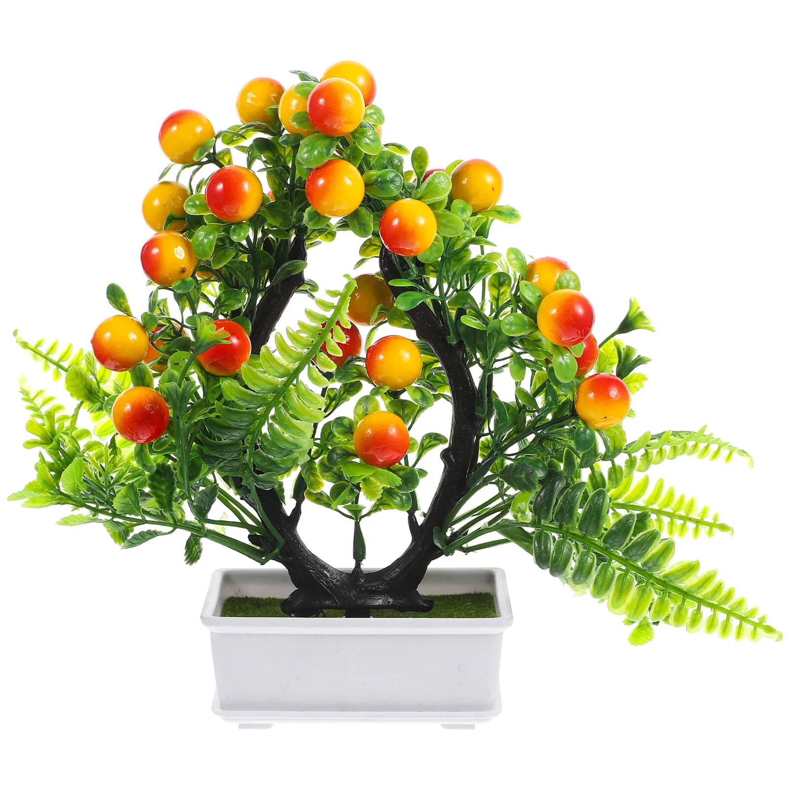 

Artificial Fruit Tree with Pot High Simulation Plastic Lightweight Home Tabletop Decor Artificial Fruit Tree with Pot