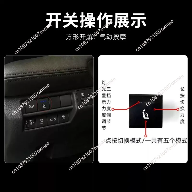 12-Point Pneumatic Car Seat Massager - Adjustable Lumbar & Waist Support, Built-In Air Pressure Massage System for Driving