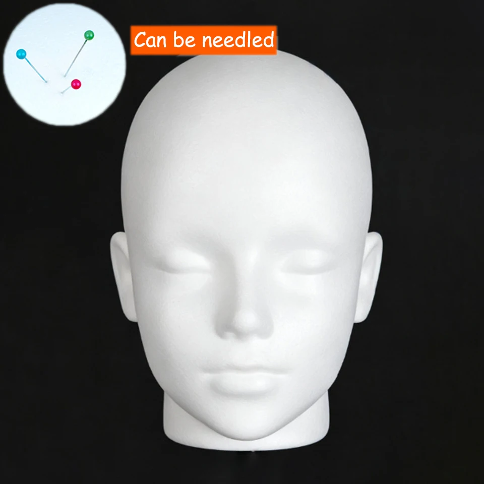 Anime Foam Mannequin Head Stable Lightweight Wig Display Stand for Jewelry Headwear Hat Display Stand Manikin Foam Head Model view 5