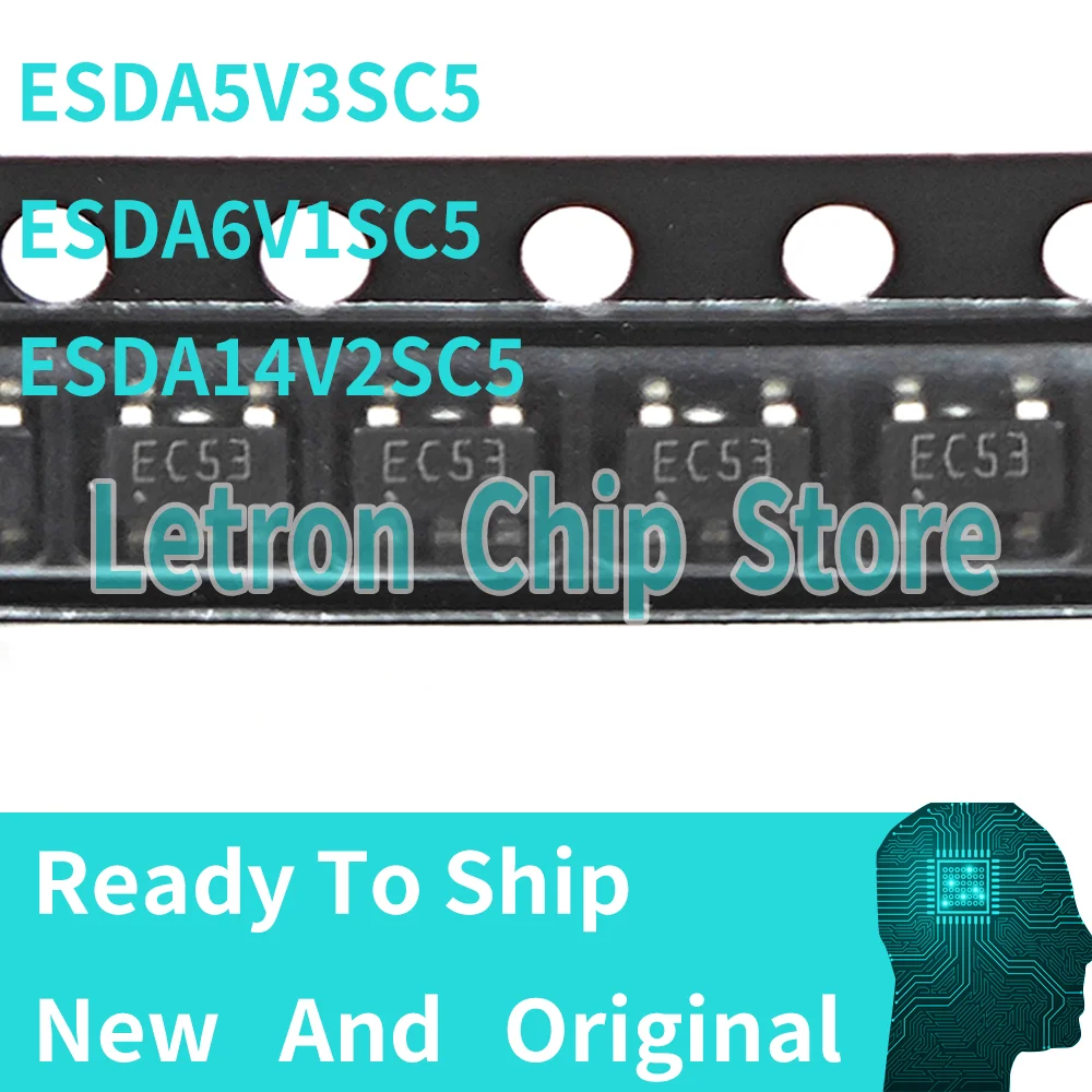 20pcs new original ESDA5V3SC5 ESDA6V1SC5 ESDA14V2SC5 ESDA14V2SC5Y sot23-5 ESD TVS