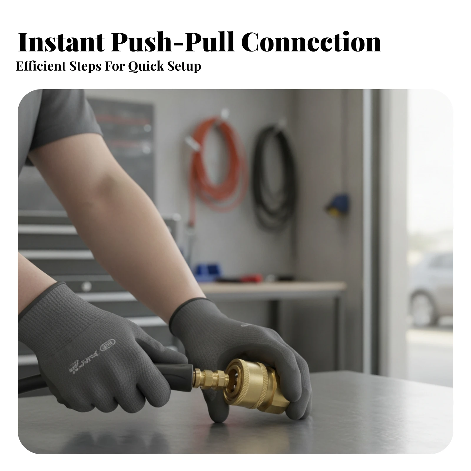 Brass Quick Disconnect Kit Knurled Grip Pressure Washer Quick Connect Fittings Pressure Washer Connector