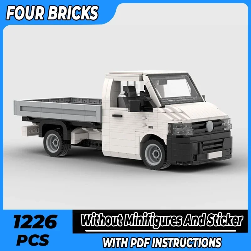 Moc Building Bricks City Car Model T5 Transporter Flatbed Technology Modular Blocks Gifts Toys For Children DIY Sets Assembly