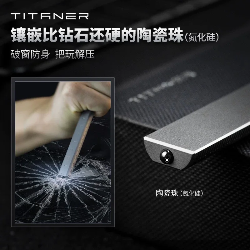 Titaner Titanium Alloy Tools & Stationery EDC Tungsten Steel Tactical Ruler: A Fun, Legal Self-Defense Ruler