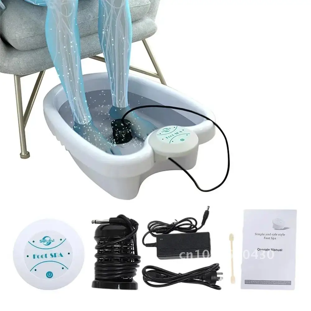 Foot Detox Machine Portable Ion Detoxifier Footbath Foot Washing Spa Foot Bath Pedicure Ionic Detox Massage Blood Circulation