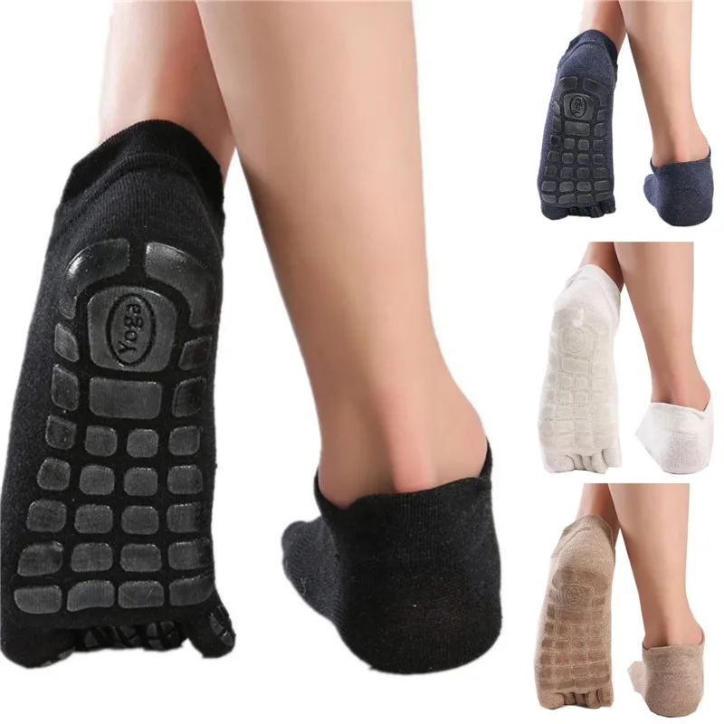 

New Men Winter Thickened Five Fingers Socks Warm Non Slip Grip Fitness Toe Socks Low Calf Slipper Male Floor Socks